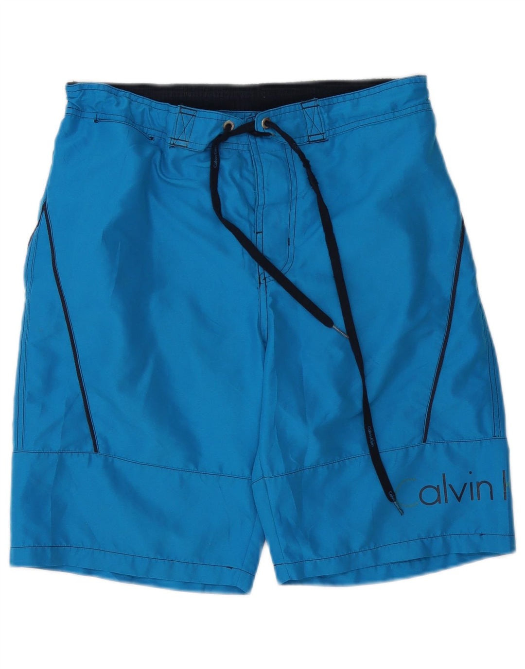 Мужские шорты для плавания с рисунком Calvin Klein, маленькие синие, полиэстер