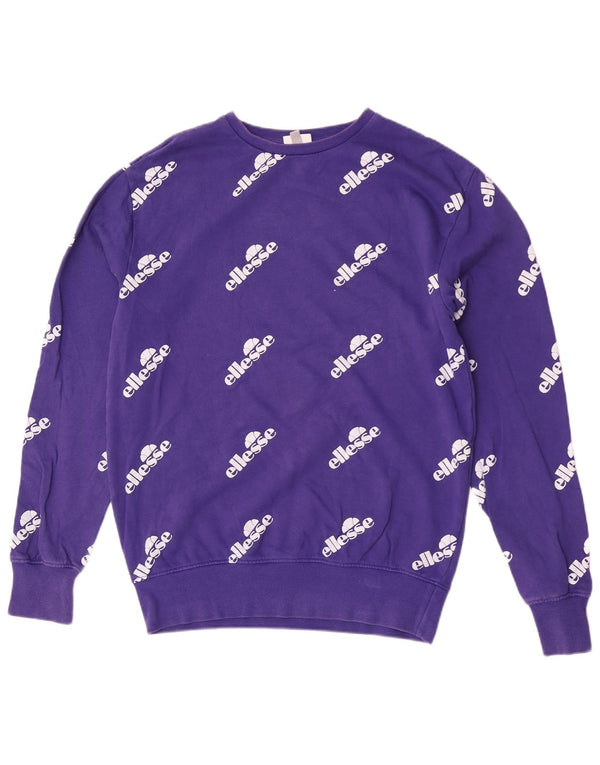 Женский свитер Ellesse с рисунком UK 12, средний фиолетовый, хлопок