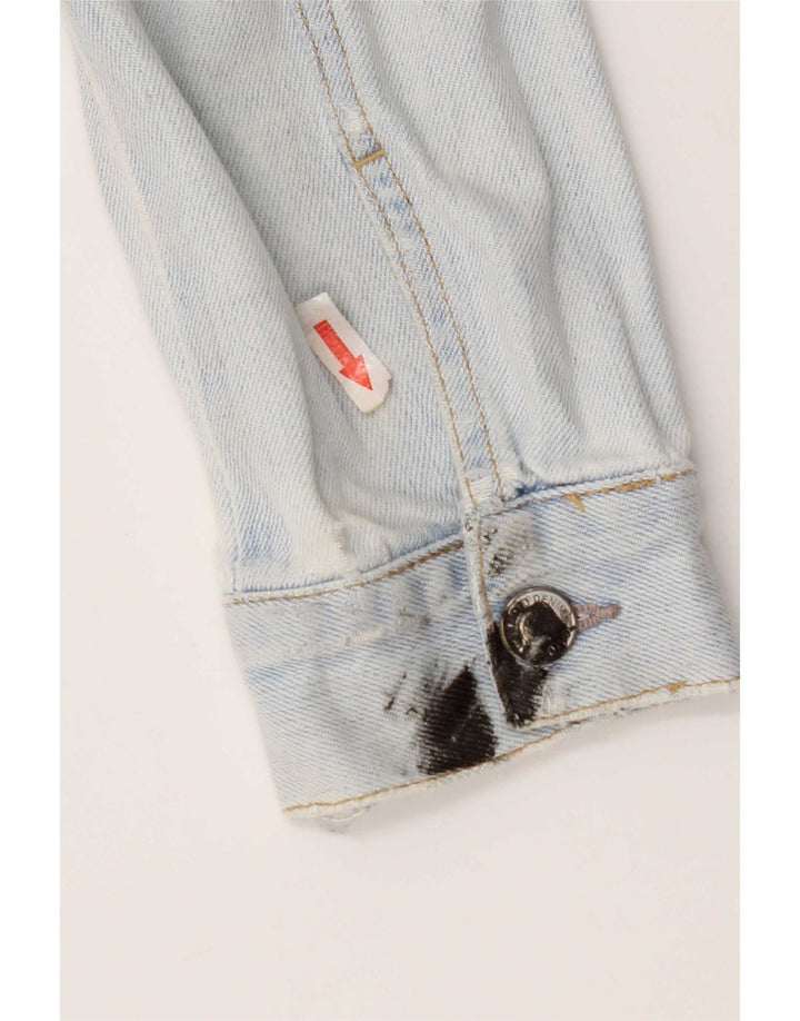 Женская джинсовая куртка Topshop UK 10, маленькая, синяя, хлопок