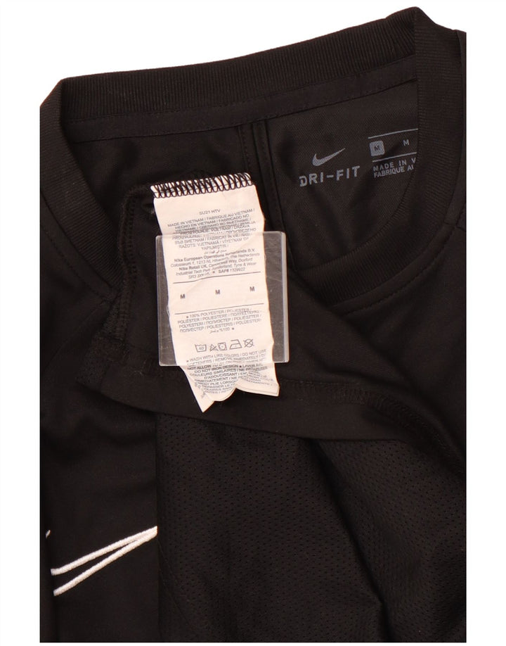 Мужская футболка NIKE, средний черный полиэстер, спортивная