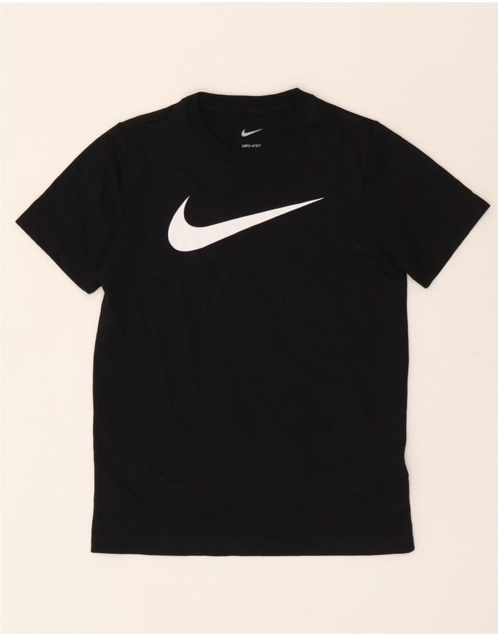 Футболка с рисунком Nike для мальчиков, топ 10–11 лет, средний черный, полиэстер