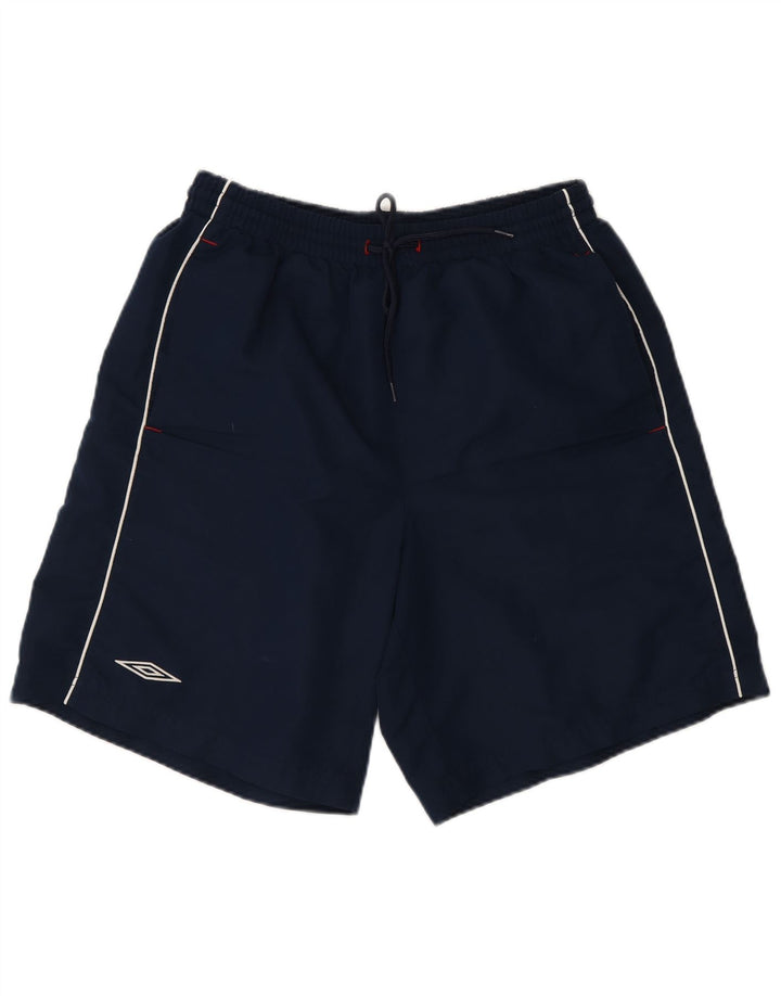 Umbro Мужские спортивные шорты с графикой среднего размера, темно-синие, полиэстер