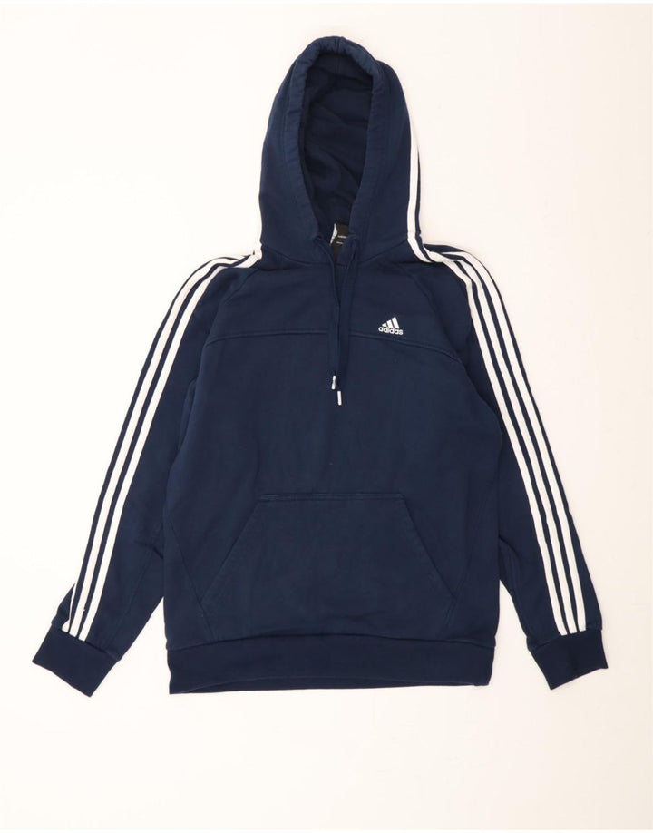 Мужской джемпер с капюшоном ADIDAS, средний темно-синий, хлопок