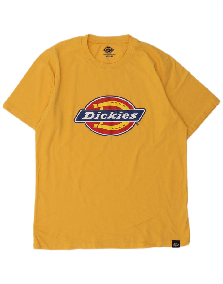 Мужская футболка с рисунком Dickies, топ из хлопка среднего желтого цвета
