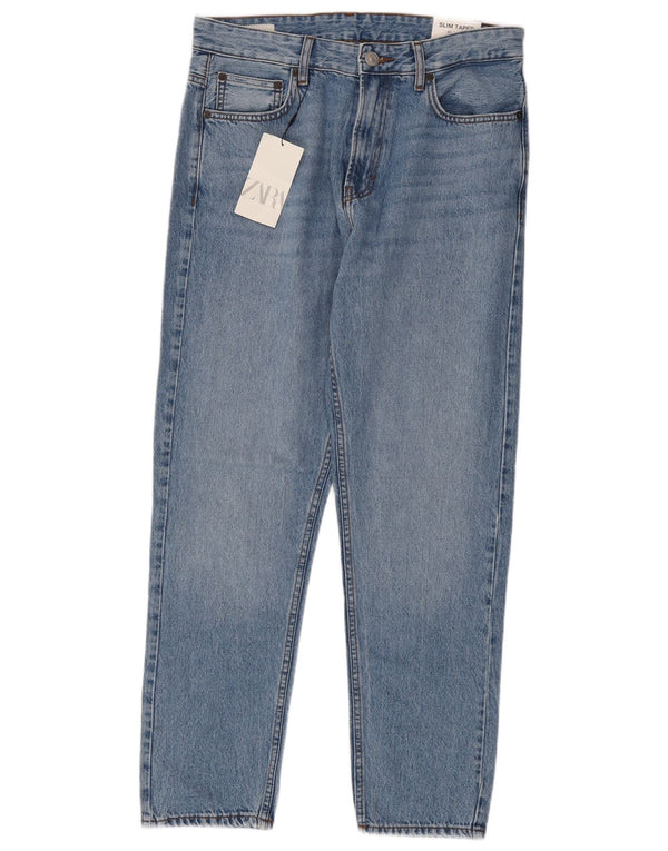 Мужские зауженные зауженные джинсы Zara EU 40 Medium W31 L30, синие, хлопок
