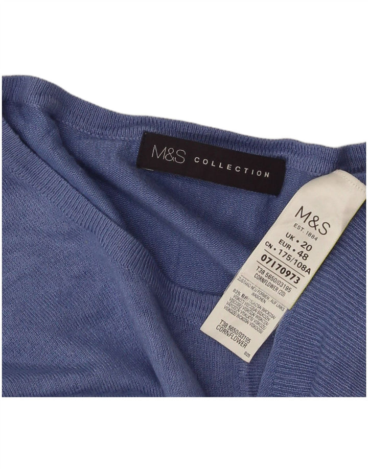 Женский кардиган Marks & Spencer UK 20 2XL Синий Вискоза