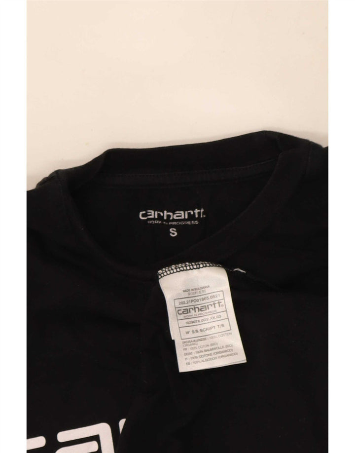 Мужская футболка с рисунком Carhartt, маленький черный хлопок