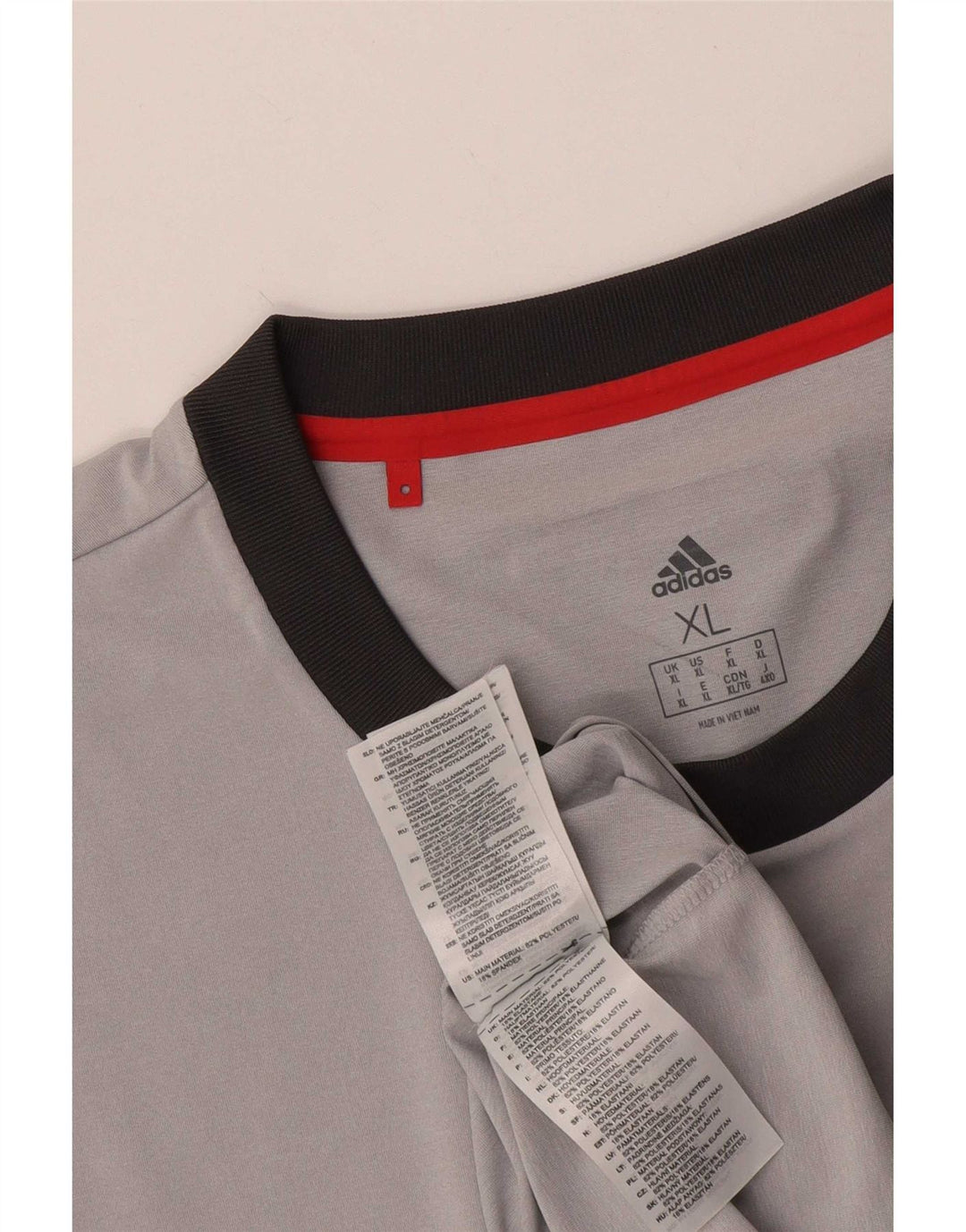 Adidas Мужская футболка с рисунком Top XL Серый полиэстер