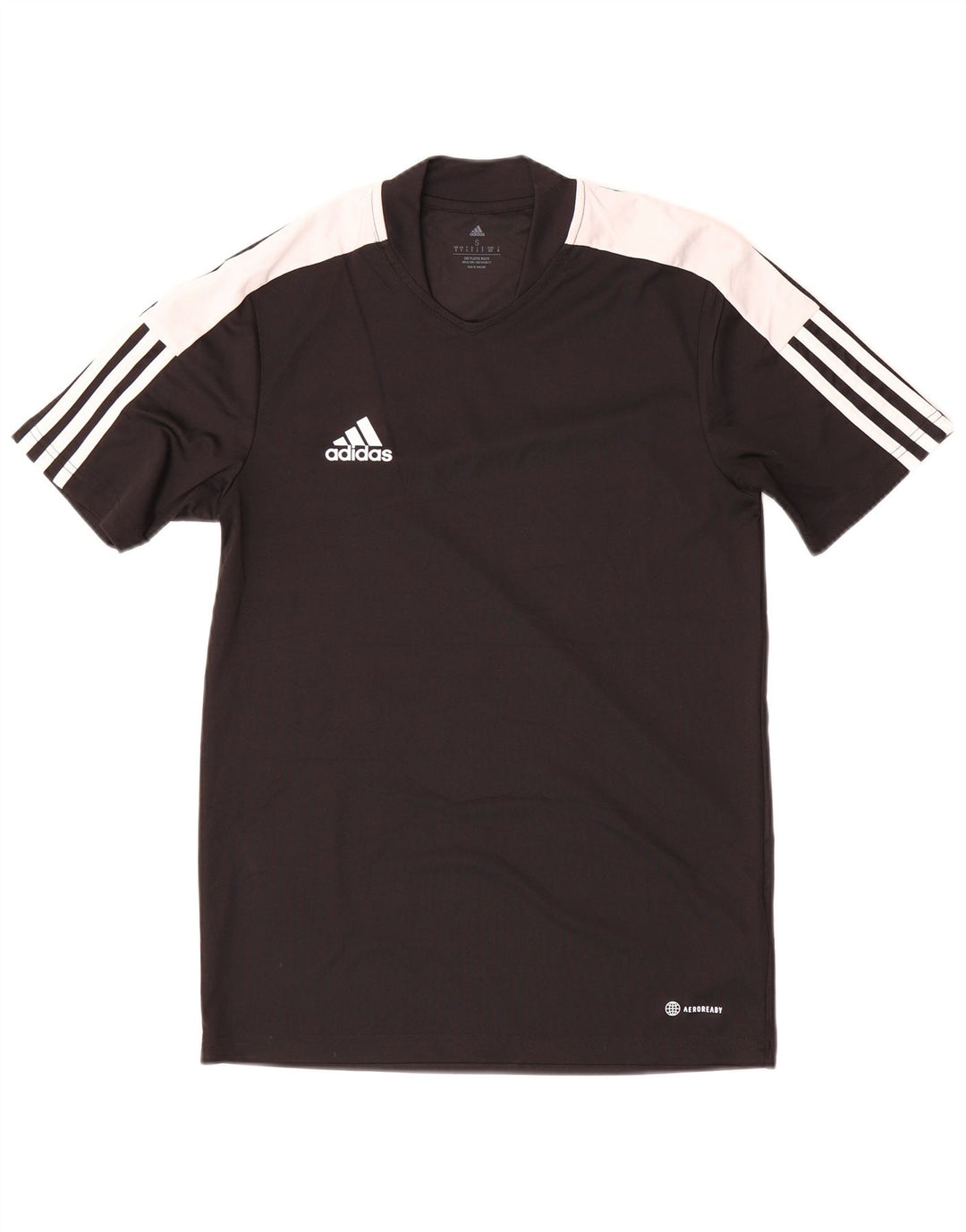 Мужская футболка Adidas Aeroready, маленький черный полиэстер с цветными блоками