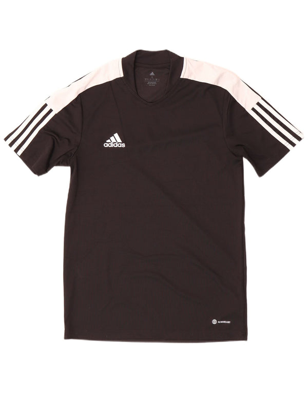Мужская футболка Adidas Aeroready, маленький черный полиэстер с цветными блоками