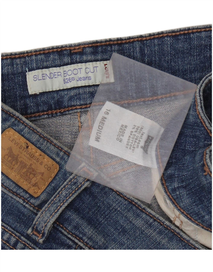 Женские джинсы LEVI'S 526 с завышенной талией Bootcut США 16 2XL W36 L32 Синие