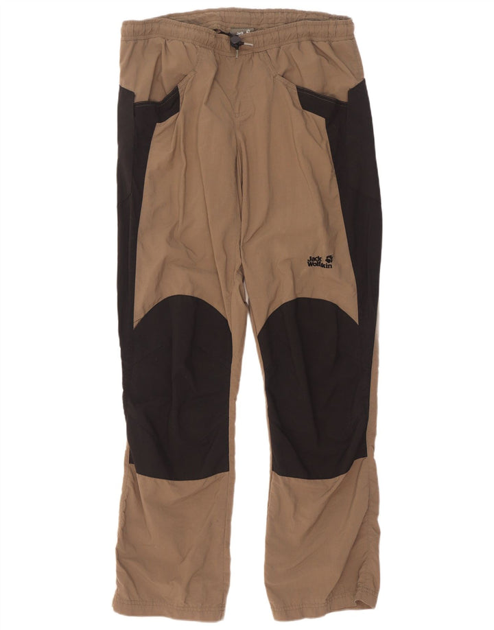 Мужские походные брюки Jack Wolfskin Medium W32 L33 Коричневые с цветными блоками