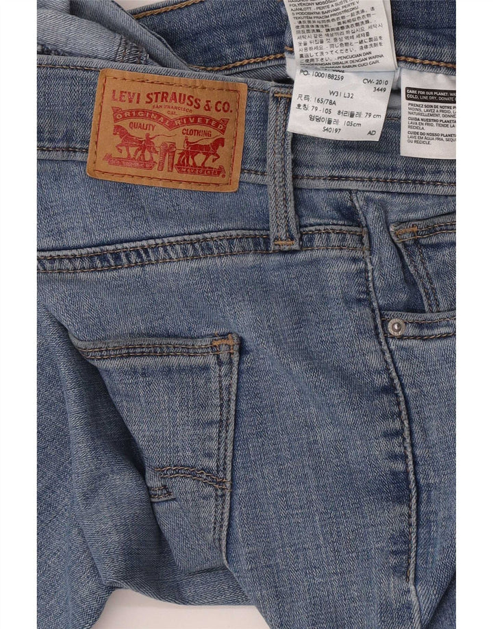 Женские узкие джинсы Levi's W31 L32, синие, хлопок