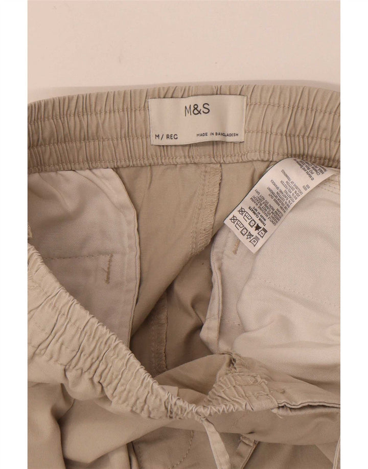 Мужские узкие брюки-чиносы Marks & Spencer, средние W32 L29, бежевые, хлопок