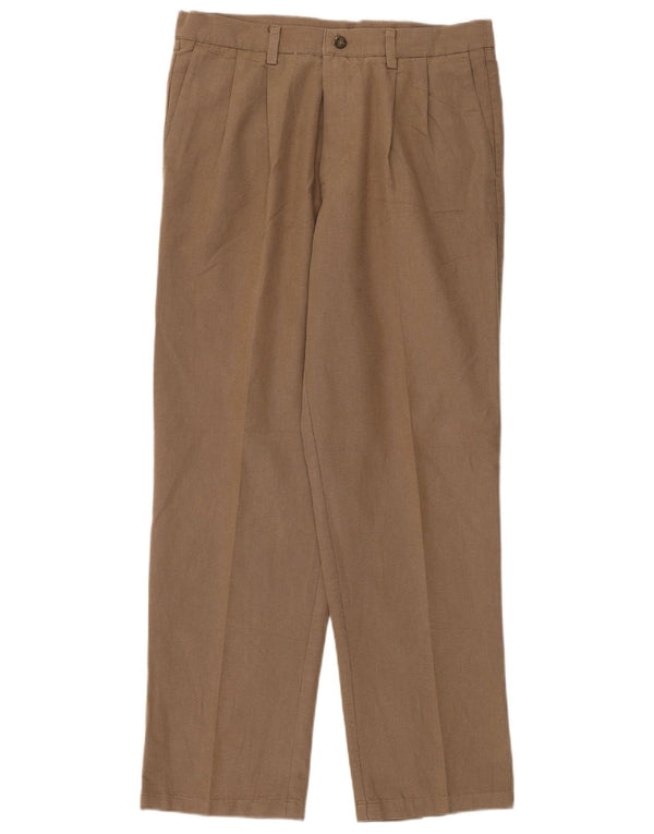 Мужские брюки-чиносы Dockers W34 L32, коричневые, хлопок с узором «гусиные лапки»