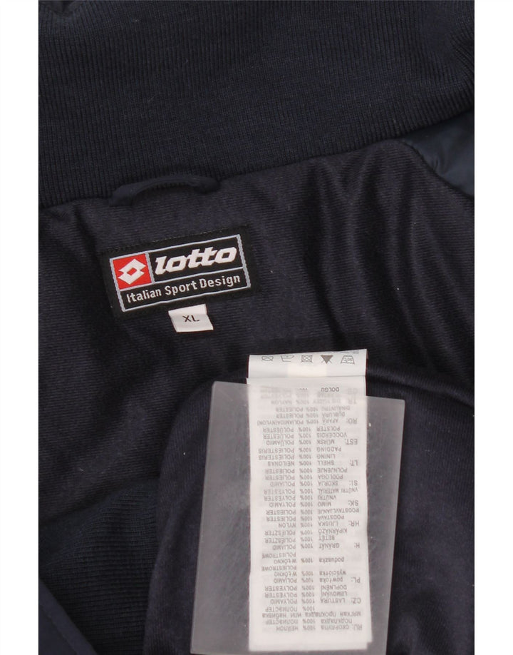 Lotto Мужской спортивный костюм с графическим рисунком, верхняя куртка XL, темно-синий с цветными блоками, полиамид