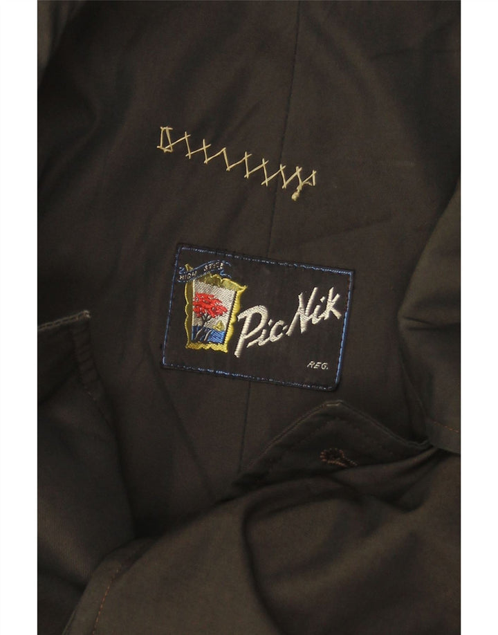 ВИНТАЖНОЕ Мужское Пальто UK 40 Большое Черное