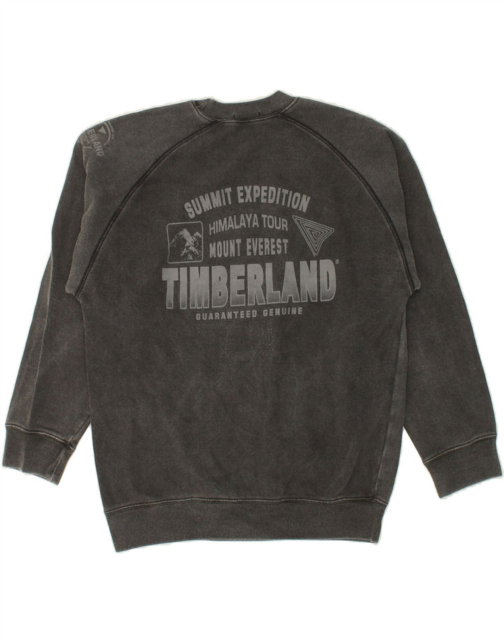TIMBERLAND Boys Graphic Sweatshirt Jumper 9-10 Years Grey Cotton Vintage Timberland and Second-Hand Timberland from Messina Hembry 