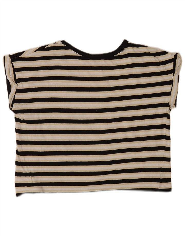 Женская футболка оверсайз Zara Top UK 10, маленькая, в разноцветную полоску