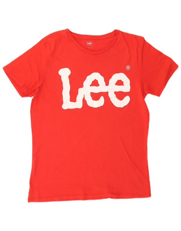 Lee Mens Graphic T-Shirt Top Large Red