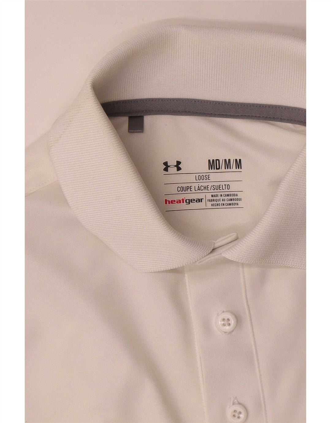 Мужская рубашка-поло Under Armour Heat Gear, средний белый