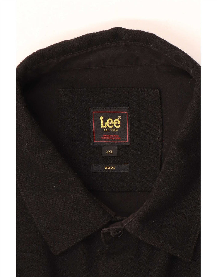 Мужская фланелевая рубашка Lee 2XL, черная шерсть