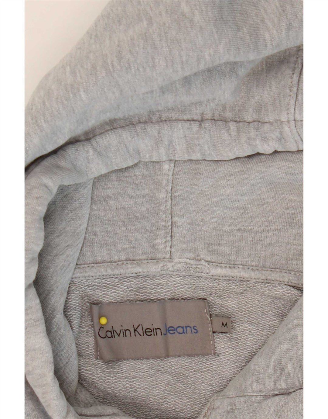 Мужской джемпер с капюшоном с рисунком Calvin Klein Jeans среднего серого цвета