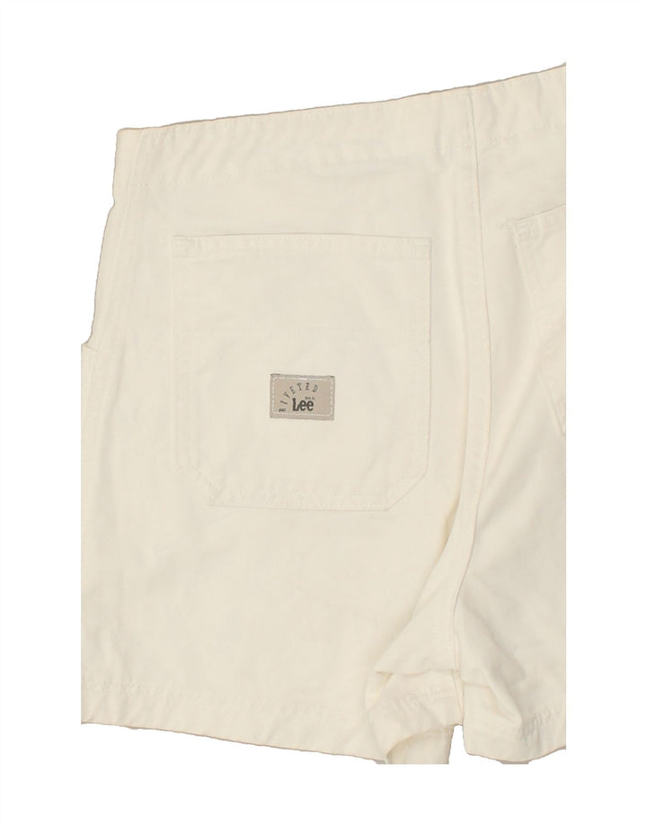 LEE Womens Casual Shorts W29 Medium White | Vintage Lee | Thrift | Second-Hand Lee | Used Clothing | Messina Hembry 