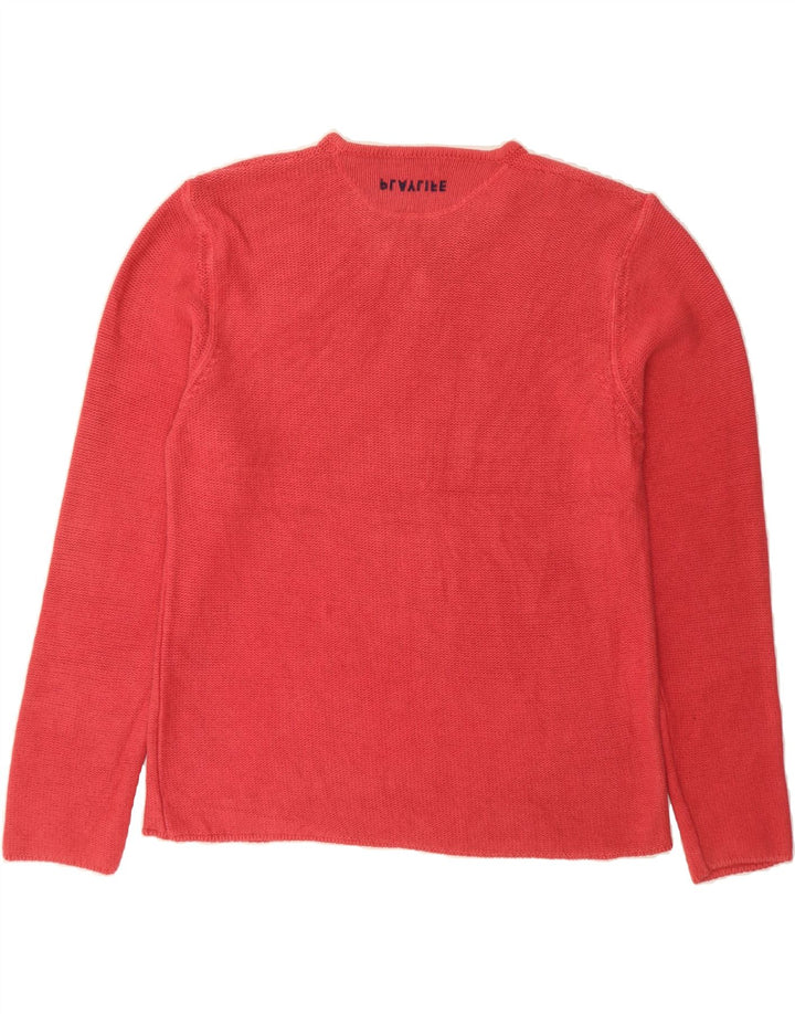 PLAYLIFE Womens V-Neck Jumper Sweater UK 16 Large Red Vintage Playlife and Second-Hand Playlife from Messina Hembry 