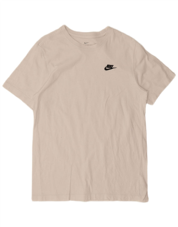 Мужская футболка Nike из хлопка белого цвета среднего размера