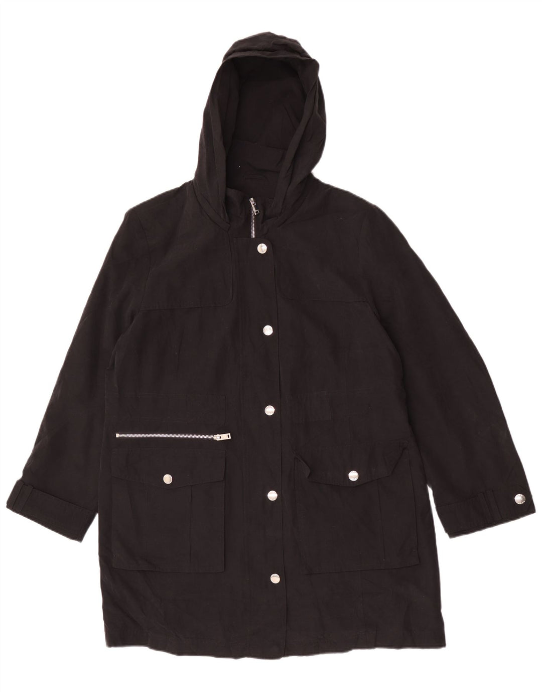 Женский плащ с капюшоном Dkny UK 18 XL, черный полиэстер