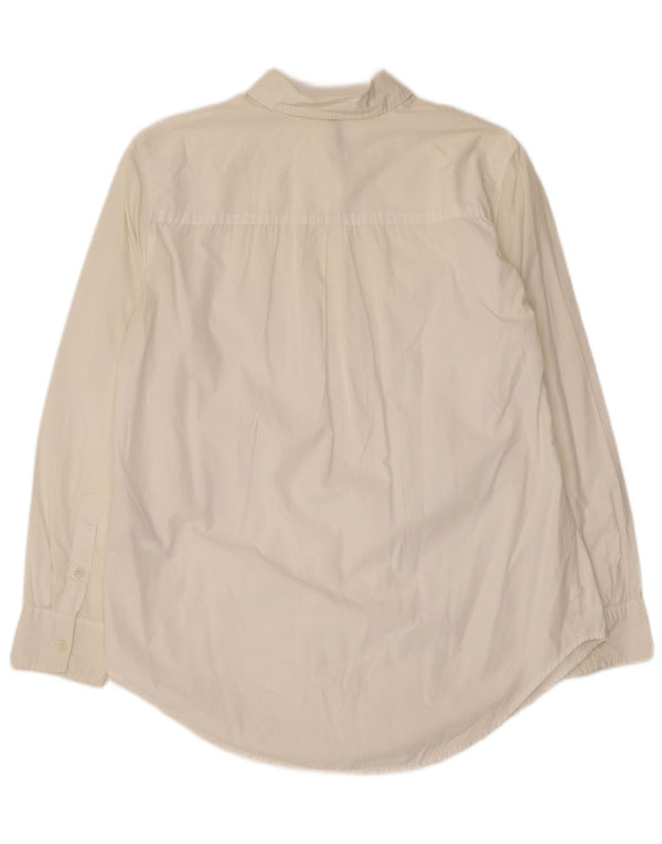 BENETTON Женская рубашка оверсайз UK 6 XS Белый хлопок