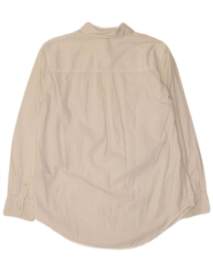 BENETTON Женская рубашка оверсайз UK 6 XS Белый хлопок