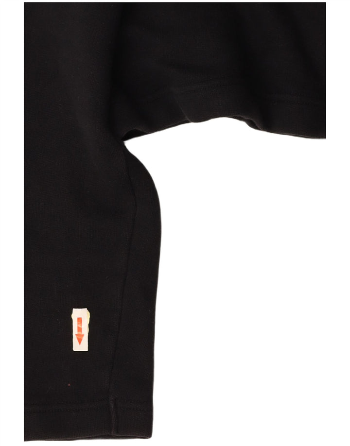 Женская укороченная рубашка-поло оверсайз с графическим рисунком BENETTON UK 10, маленькая черная