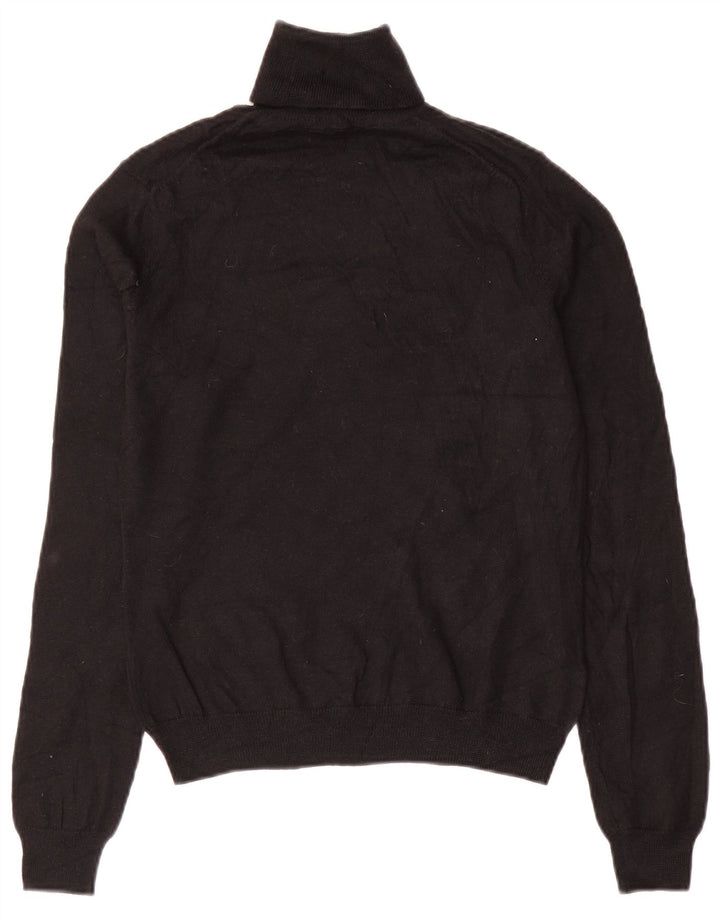 Женский джемпер с высоким воротником BROOKS BROTHERS UK 10, маленький черный