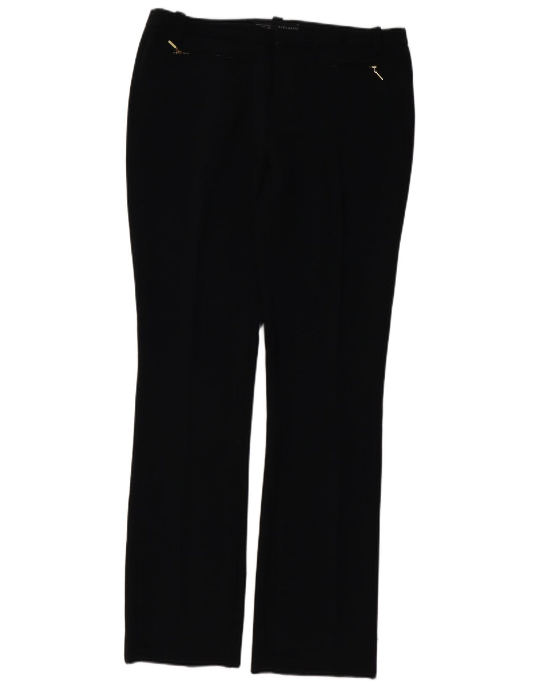 Женские прямые костюмные брюки ZARA, большие W30 L32, черные
