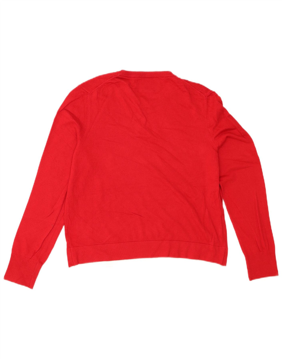 CALVIN KLEIN JEANS Womens Crew Neck Jumper Sweater UK 14 Medium Red