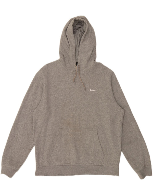 Мужской джемпер с капюшоном Nike XL, серый хлопок с крапинками