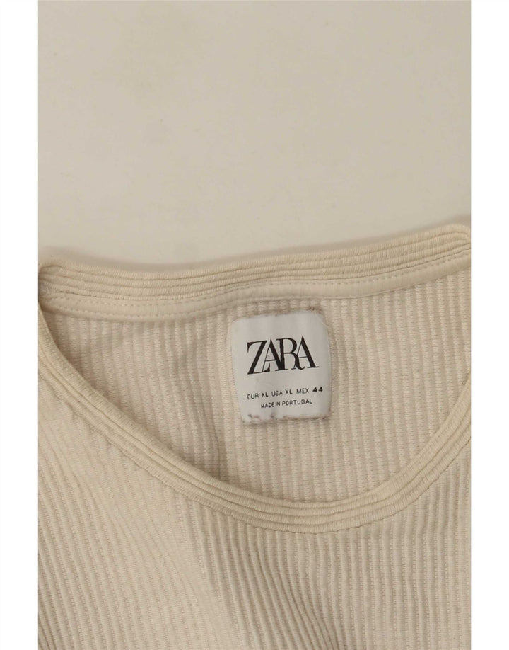 Мужской топ Zara с длинным рукавом XL Off White