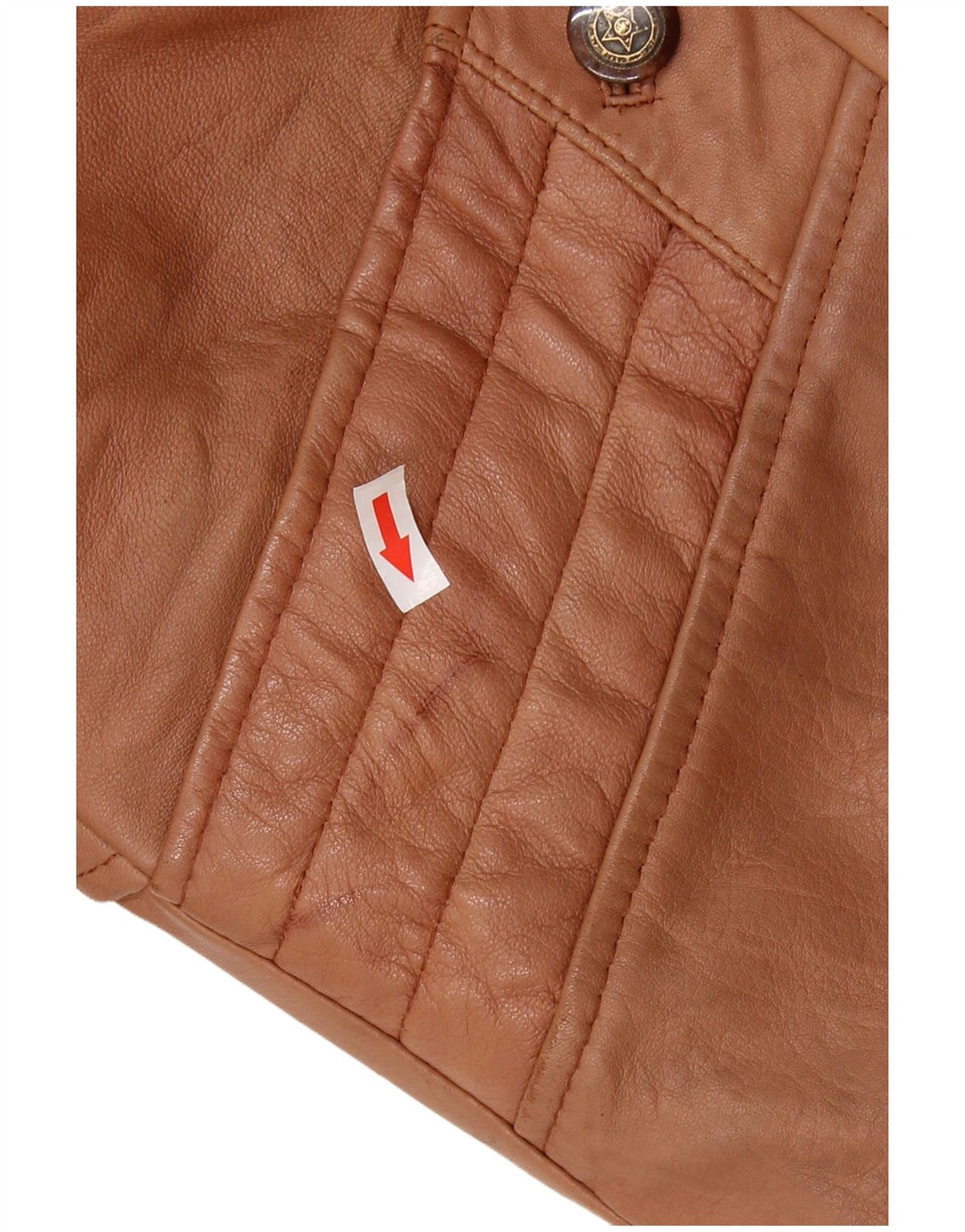 Винтажная женская дубленка оверсайз UK 16, большая коричневая