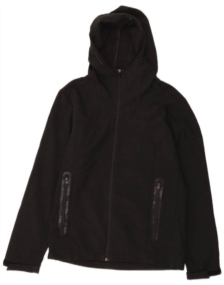 Мужская ветровка с капюшоном Jack & Jones UK 38, средний черный полиэстер