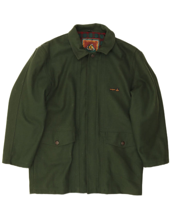 Мужское пальто Navigare UK 40, большое, зеленое, шерстяное