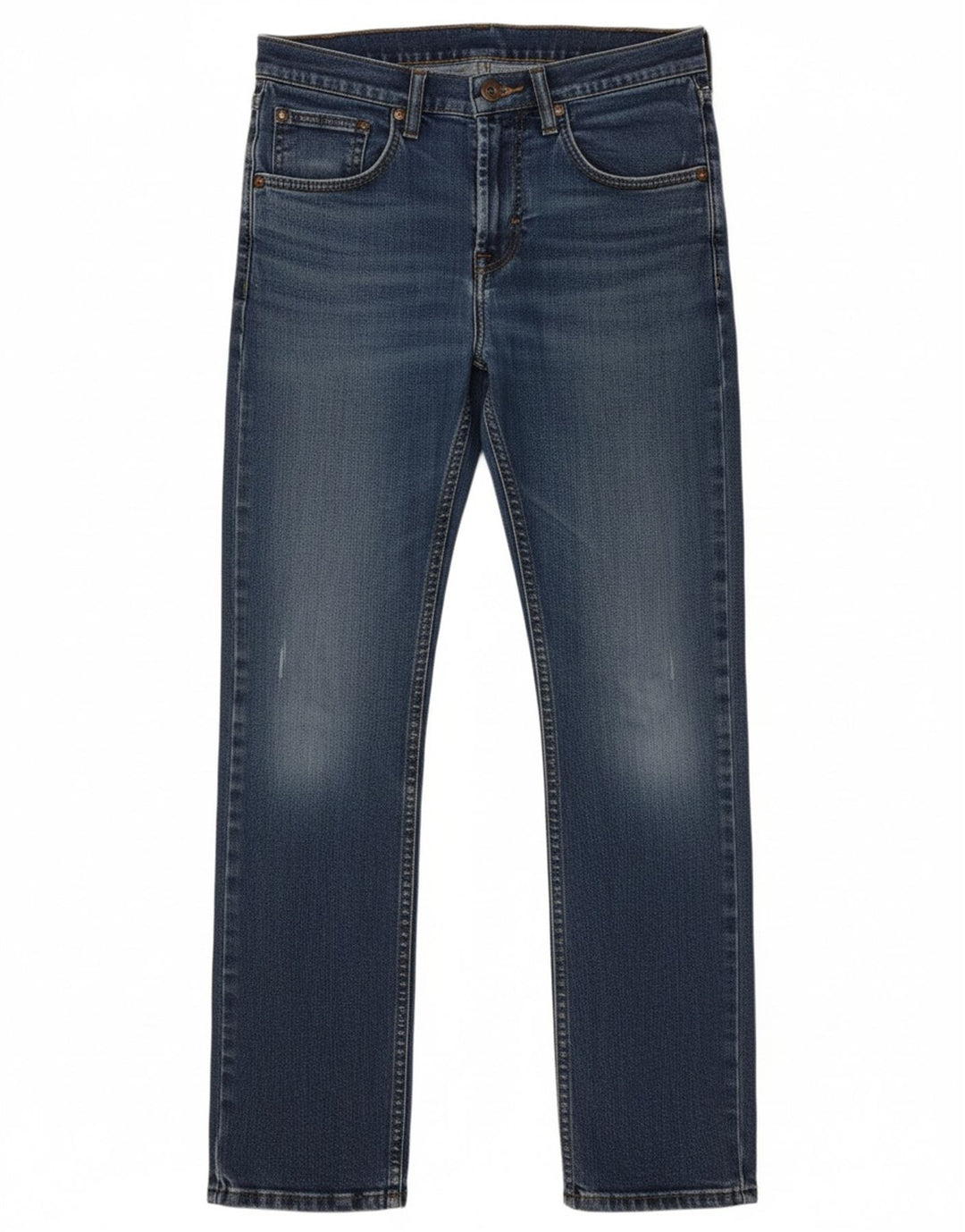 WRANGLER Womens Slim Straight Jeans W28 L30 Blue Cotton