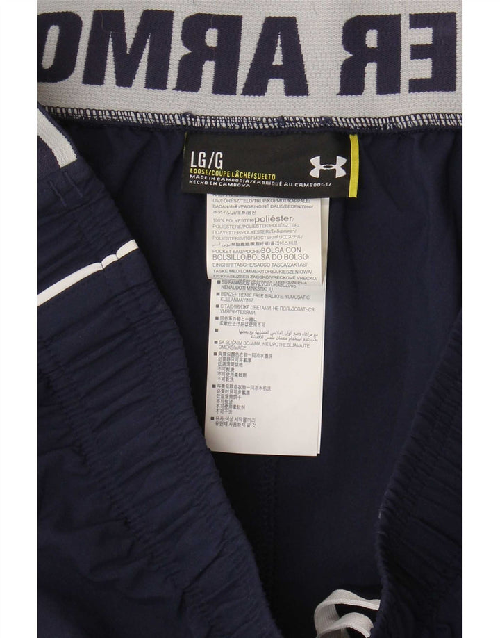Мужские спортивные шорты Under Armour, большие темно-синие, полиэстер