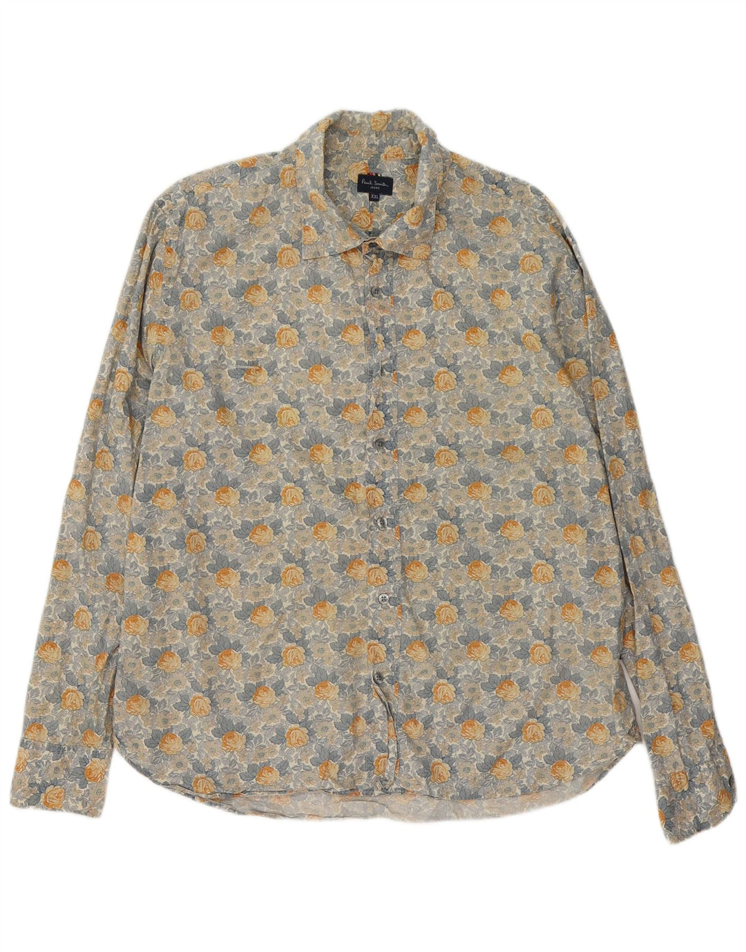 Мужская рубашка Paul Smith 2XL, разноцветный хлопок с цветочным принтом