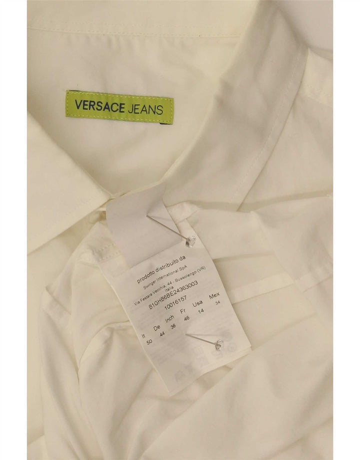 Versace Мужская рубашка IT 50 Medium White Хлопок