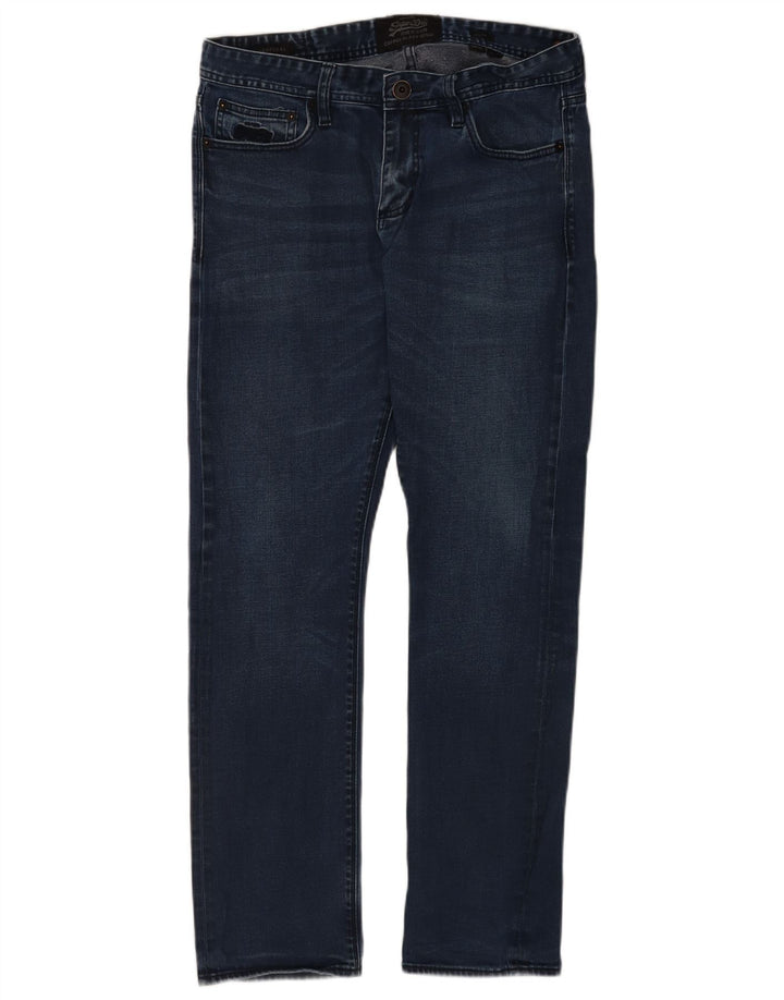 Мужские узкие джинсы Superdry W34 L32, темно-синий, хлопок