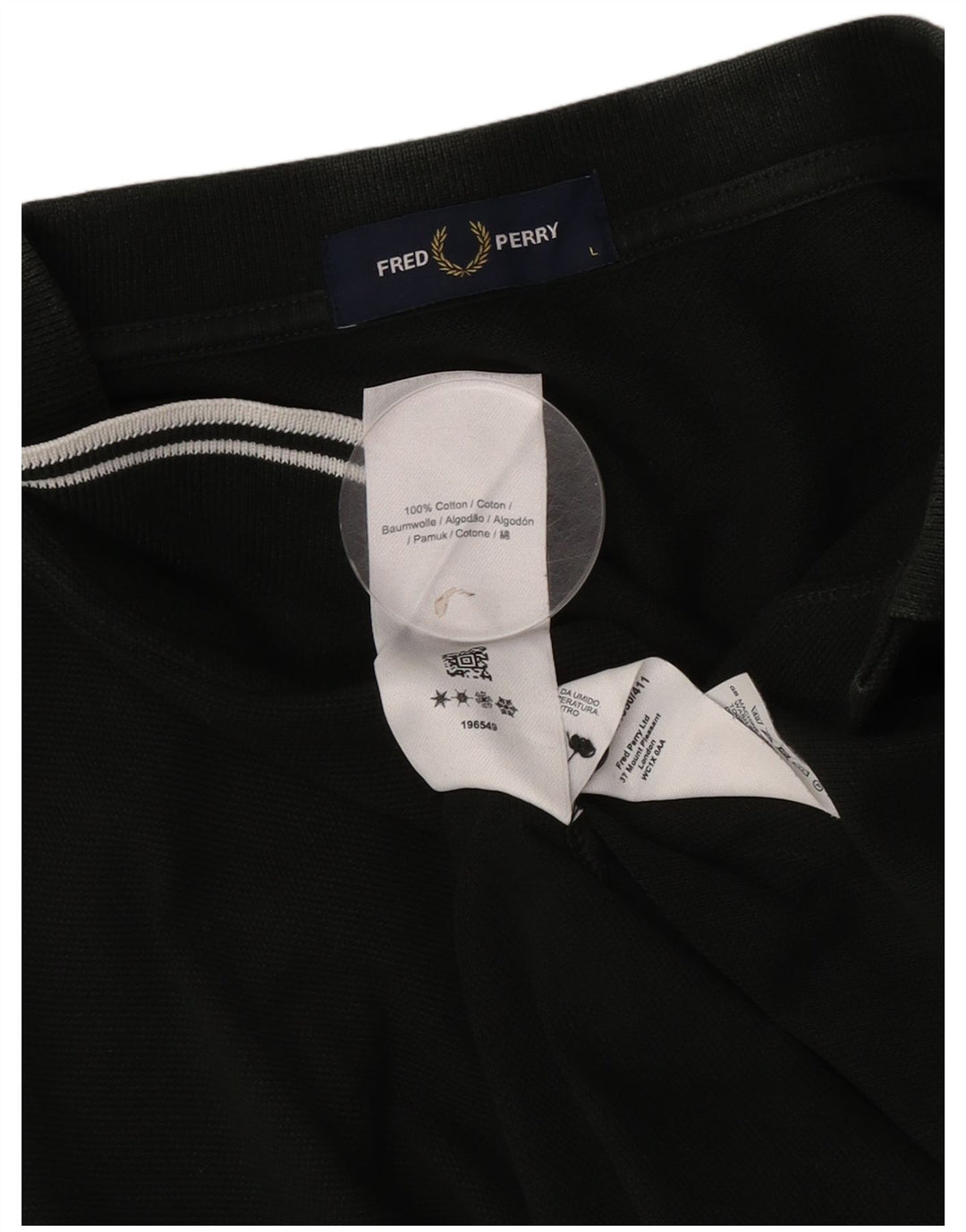 Мужская рубашка поло Fred Perry, хлопок цвета хаки, большой размер
