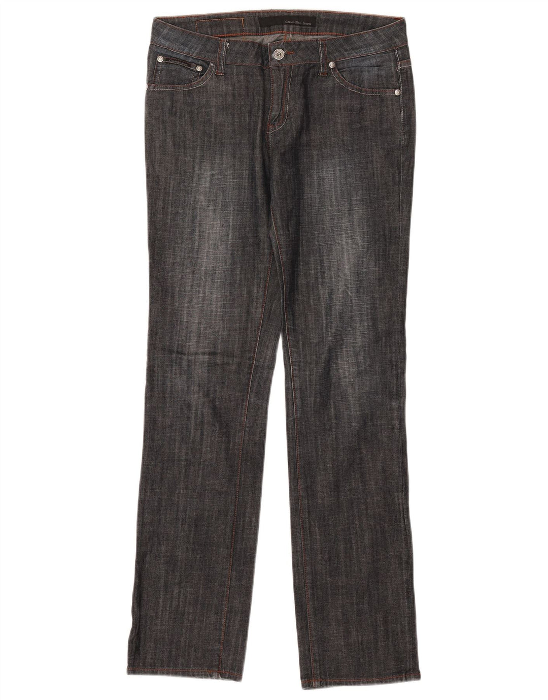 Женские прямые джинсы с низкой талией Calvin Klein W31 L31 Темно-синие