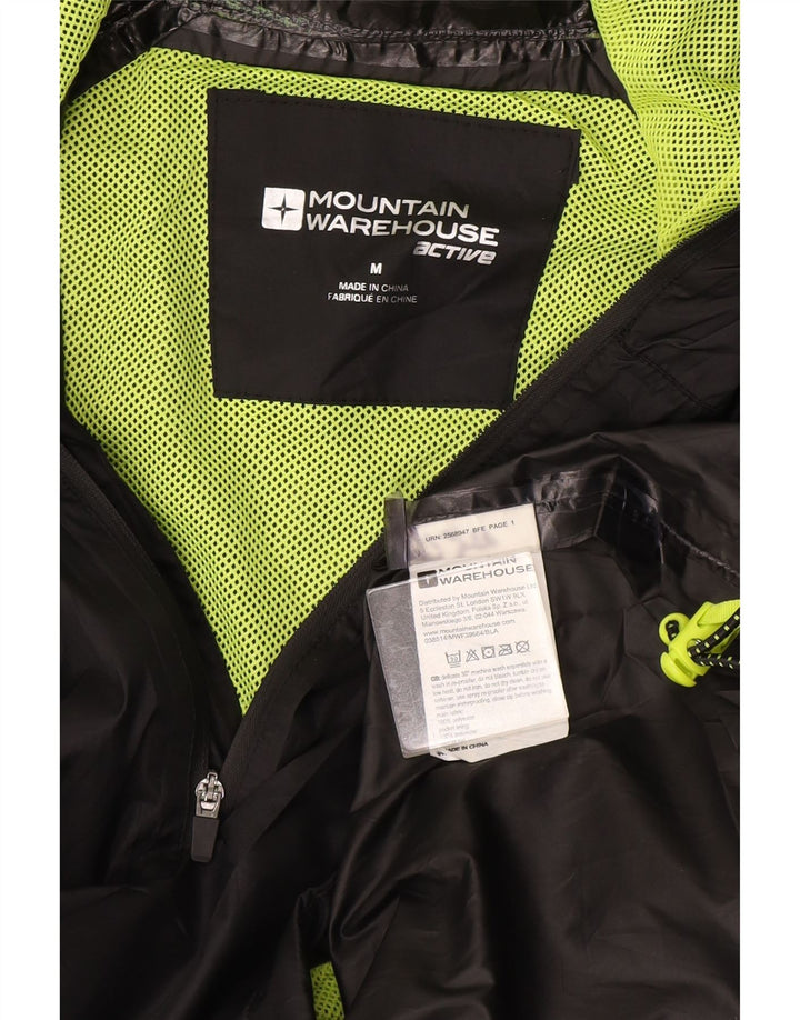 Мужская дождевик с капюшоном Mountain Warehouse UK 38, средний черный полиэстер